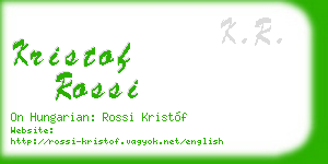 kristof rossi business card